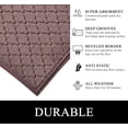 thumbnail image 5 of A1HC Indoor Outdoor Mat, Front and Back Entrance Welcome Mats, Front Door Patio Mats 24x36 Inches, Non-Slip Easy Clean Entrance Washable Large Size Doormats, Chocolate Brown, 5 of 7