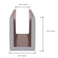 thumbnail image 3 of Brixwell SDCD38ABC0-CCP12-XCP10 Antique Brushed Copper 3/8" Fixed Panel Shower Door Deep U-Channel -  12" Stock Length - pack of 10, 3 of 3