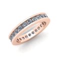thumbnail image 1 of Natural 1.75Ct Round Cut Classic Channel Diamond Women's Anniversary Wedding Eternity Band Ring Solid 18k Rose Gold F VS2, 1 of 3