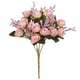 thumbnail image 1 of 5 ramas ramo de flores de rosas artificiales de 15 cabezas simulación de rosas decoración floral fiesta de bodas flor falsa, rosa claro Vogacara HA7227-04B, 1 of 6