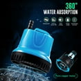 thumbnail image 4 of Aqua Dream 924 GPH Bottom Feed Submersible Water Pump - 75W Energy Efficient, Low-Suction, 4 of 7