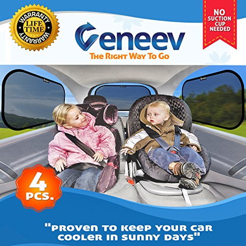 Car Sunshades Shield with Breathable Mesh Visor for Side Rear Full Window Car Window Shade Blinds Covers for Kids Pets with UV Rays/Sun Heat/Glare Protection EMIUP Car Sun Shades for Baby 2 Pack 