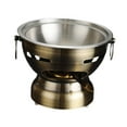 thumbnail image 2 of DOLITY Shabu Hot Pot Lightweight Hotpot Portable for Home Picnic Kitchen Countertop bronze, 2 of 9