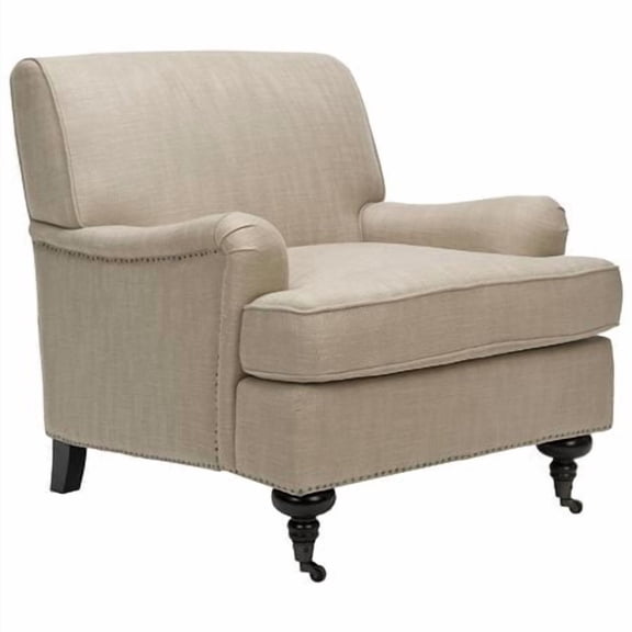 Nottingham Taupe Nailhead Club Chair