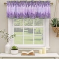 thumbnail image 3 of Purple Lavender Valances for Windows, Decorative Rod Pocket Window Valance Curtains, Spring Watercolor Wildflowers Plant Plaid Short Curtain Drapes for Kitchen/Living Room, 2 Panels, 60" W x 18" L, 3 of 8
