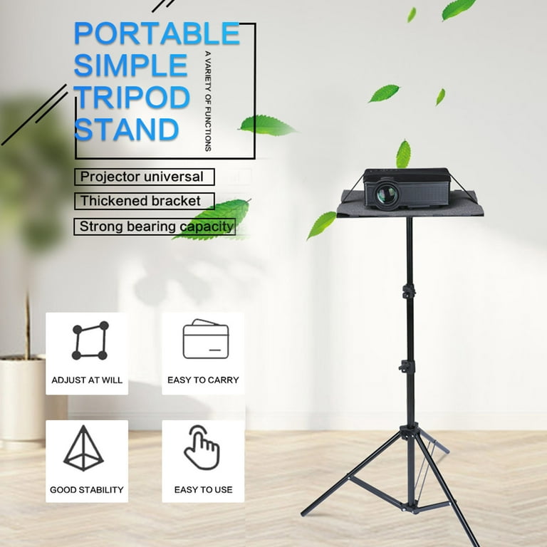 SKERELL Projector Tripod Stand,Universal Laptop Stand,Multi-Function  Aluminum Alloy Tripod Stand with Tray and Ball Head,Carry Bag,Adjustable  Height