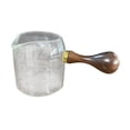 thumbnail image 1 of Taza de vidrio para espresso con pico y mango de madera, taza medidora de concentración portátil 200 ml, 1 of 9