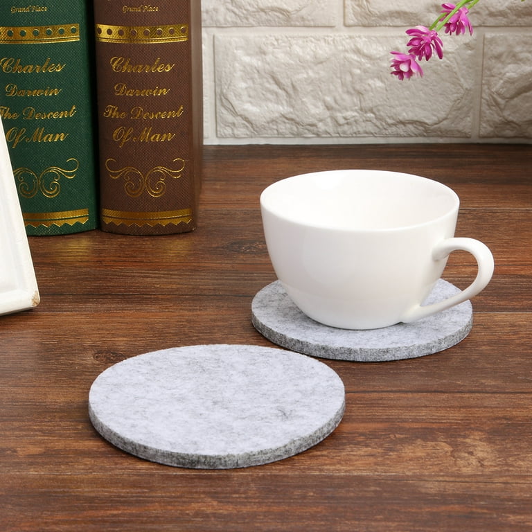 CALCA 10pcs Round Cork Coasters 3.9 Diameter for Cold Drinks Wine Glasses  Plants Cups & Mugs