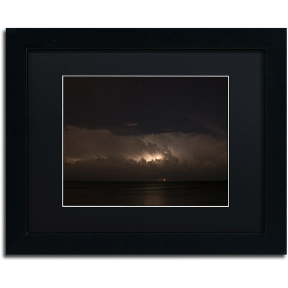 Trademark Fine Art "Big Dipper Thunderstorm" Canvas Art by Kurt Shaffer, Black Matte, Black Frame