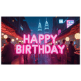 thumbnail image 5 of Neon Style Happy Birthday Banner Party Background Decors Photography Props for Birthday Party Celebrations Event Decorations Backdrop Supplies, 5 of 8