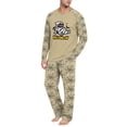 thumbnail image 5 of EANJE Men's Halloween 2 Piece Pajama Set Funny Mummy Cartoon Print Casual Long Sleeve Top & Long Pant Holiday Gift Soft Daily Sleepwear Suit Beige M, 5 of 5