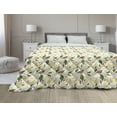 thumbnail image 1 of Yellow and White Down Alternative Comforter, Scattered Butterflies Illustration in Awakening Vibrant Tones, Microfiber Quilt for All Season, 5 Sizes, Earth Yellow and White, by Ambesonne, 1 of 3