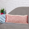 thumbnail image 2 of Woven Paths Bennett 14" x 36" Fringed Auburn Red Cotton Adult Decorative Throw Pillow, 2 of 10
