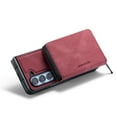 thumbnail image 4 of Nalacover Zipper Wallet Case for Samsung Galaxy Z Fold5, Soft Silicone Shockproof PU Leather Detachable Card Slots Holder Cash Pocket Slim Cover with Kickstand Magnetic Lens Protective Case, Red, 4 of 12