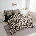 thumbnail image 3 of Manfei Animal Leopard Print 7-Piece Bedding Comforter Set for Female Men,Black Brown King Bedding Sets,Cheetah Print Ultra Soft Bed Sheets,Breathable Home Decor,Reversible, 3 of 8