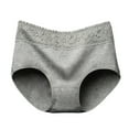 thumbnail image 3 of dmqupv Cotton Panties for Women Plus Size Underwear for Women Leak Proof Cotton Overnight Menstrual Panties Briefs Grey XXL, 3 of 5