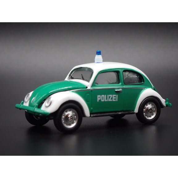 Open Box 1960-1967 VW VOLKSWAGEN CLASSIC BEETLE BUG GERMAN POLIZEI 1:64 SCALE MODEL CAR