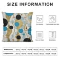 thumbnail image 5 of BANET Abstract Throw Pillow Cushion Cover, Geometric Circles Dotted Yellow Rounds on Zig Zag Lines Background Art Print, Decorative Square Accent Pillow Case 22x22in, 5 of 5