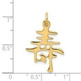 thumbnail image 3 of 14k Solid Polished Chinese Long Life Charm in 14k Yellow Gold, 3 of 3