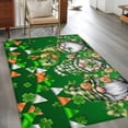 thumbnail image 2 of Area Rugs for Living Room 4x6 Ft, St. Patrick's Day Non Slip Area Rugs for Kitchen Bedroom Entryway, Spring Shamrock Gnomes Balloons Flag Green Washable Carpet Runner Rug Floor Mats for Bedroom, 2 of 8