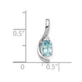 thumbnail image 3 of FB Jewels 14k White Gold Blue Topaz Diamond Pendant, 3 of 3
