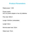 thumbnail image 4 of yeacher Electric Aquarium Gravel Cleaner with Adjustable Hose, 520L/h Flow Rate, DC3.3V Adapter or Battery Powered, 58-95cm Retractable, US Plug, Model AS-615B, 4 of 6