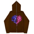 thumbnail image 3 of Sudaderas informales con estampado de calavera Y2k para hombre y mujer, sudaderas con capucha góticas para parejas, sudadera con cremallera de talla grande Harajuku Y2k, 3 of 5