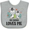thumbnail image 3 of Inktastic Zebra My Yiayia Loves Me Boys or Girls Baby Bib, 3 of 4