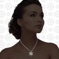 thumbnail image 3 of Collar de plata de ley CHAO copo de nieve con diamantes simulados, 3 of 4