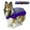 Charcoal/Purple, variant on Derby Originals Ruff Pup 1200D Medium Weight Winter Dog Coat with Neck Cover 220g and Harness Compatible Opening