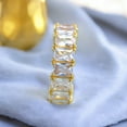 thumbnail image 4 of 1.5 ct* Moissanite Wedding Band /Full Eternity Anniversary Band/ VVS1 Stone Clarity / Engagement Gift Ring For Love / Full Circle Baguette Band, 4 of 4