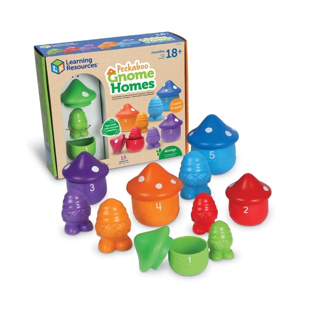 Juguetes de aprendizaje preescolar | Recursos de aprendizaje | Peekaboo Gnome Homes