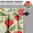 thumbnail image 3 of Vintage Strawberry Tier Kitchen Curtains for Bathroom Living Rod Pocket Window Drapes 28"x39" 2 Panels Window Treatment Tiers, 3 of 4