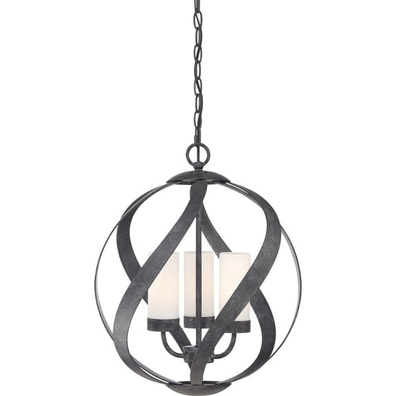 Quoizel Blacksmith 3-Light 16" Pendant Light in Old Black Finish