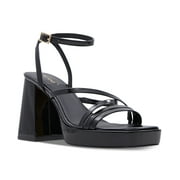 ALDO Womens Taia Strappy Platform Black 8.5M