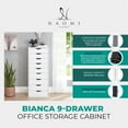 thumbnail image 3 of 9-Drawer Office File Storage Cabinet by Naomi Home, Gray, 3 of 3