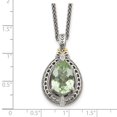 thumbnail image 3 of Sterling Silver Gold Diamond Quartz Necklace, 3 of 5