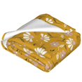 thumbnail image 2 of Bixox Fleece Blanket Daisies Flowers Pattern Super Soft Double-Sided Microfiber Flannel Blanket for Sofa, Bed, Couch, Suitable for All Seasons - 50"x40", 2 of 5