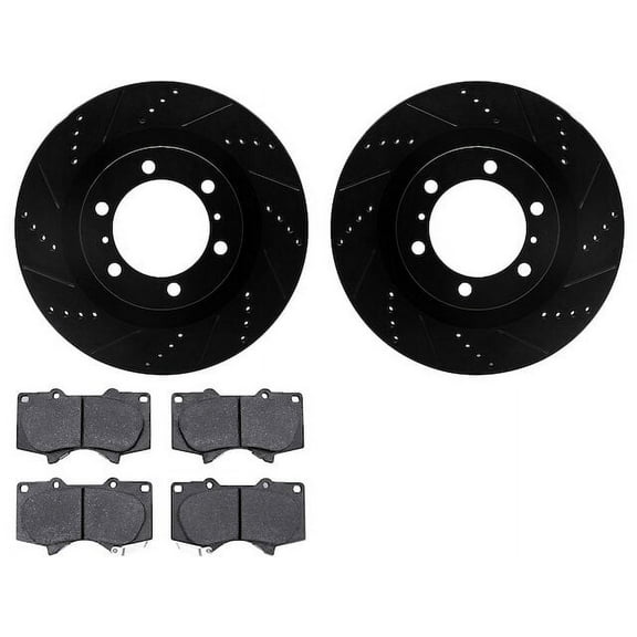 Front Brake Pad and Rotor Kit - Compatible with 2010 - 2022 Toyota 4Runner 2011 2012 2013 2014 2015 2016 2017 2018 2019 2020 2021