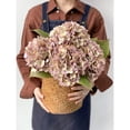 thumbnail image 1 of 4 piezas de flores de hortensias vintage de color púrpura, tipo boho, artificiales de seda falsa, tacto real, flores artificiales para mesas de comedor, fiesta, exterior, hogar, 1 of 4