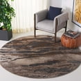 thumbnail image 2 of SAFAVIEH Pacific Nick Abstract Area Rug, Grey/Brown, 5'3" x 5'3" Round, 2 of 11