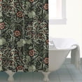 thumbnail image 4 of Green Pioneer Flower Pattern Shower Curtain 72"x84" ,Bathroom Decorative Shower Curtains Set with 12 Hooks,Modern Waterproof Washable Shower Curtain, 4 of 6