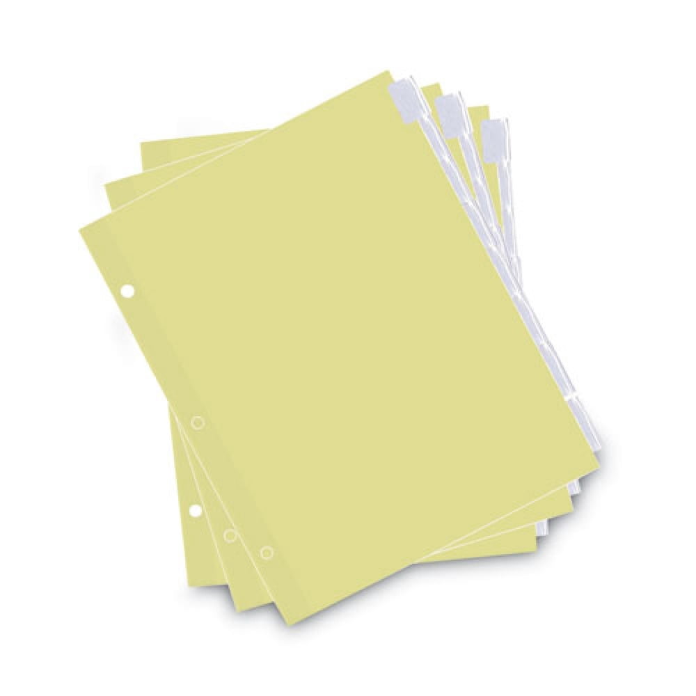 Universal UNV21873 11 in. x 8.5 in. 8-Tab Insertable Tab Index - Buff, Clear Tabs (6/Pack)