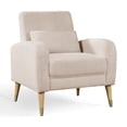 thumbnail image 7 of Modern Accent Chair, Upholstered Armchair Living Room Chair, Comfy Single Sofa Chair with Metal Legs, Comfy Fabric Chair for Living Room Bedroom Office, 7 of 7