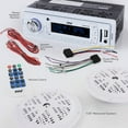 thumbnail image 4 of PYLE PLMRKT32WT - Marine In-Dash Stereo Receiver & Speaker Kit, Digital AM/FM Radio System, (2) 5.25?? Waterproof Speakers, MP3/USB/SD Readers, Aux (3.5mm) Input, Single DIN (White), 4 of 4