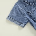 thumbnail image 4 of Toddler Girl Summer Jumpsuit Shorts 1T 2T 3T 4T 5T 6T 7T 8T 9T 10T Little Girl Overalls Clothes Baby Jean Romper Jumpsuit One Piece Outfit Gibobby,12-18 Months,Blue, 4 of 9