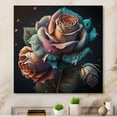 thumbnail image 2 of Designart Multicolor Hyperrealistic Roses Canvas Wall Art, 2 of 5