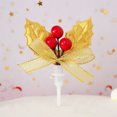thumbnail image 2 of 10 adornos navideños para pasteles, corona navideña 3D con lazo, ideales para decorar cupcakes y fiestas (estilo aleatorio)., 2 of 7