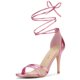thumbnail image 1 of Sandalias Con Cordones Y Punta Abierta Tacón De Aguja Allegra K Rosa claro 38, 1 of 6