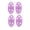 Pink, variant on Purple 4 Pack Easter Egg Cutlery Pouch In Purple Silverware Pocket Festive Table Decor Cutlery Storage Bag Table Setting Supplies